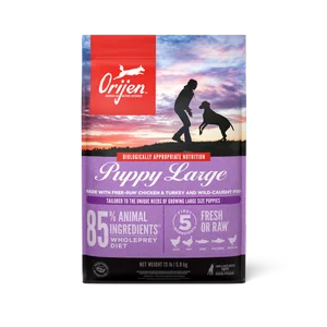 ORIJEN PUPPY LARGE | אוריג'ן אוג'ינל לכלבים גורים גזע גדול (עוף, הודו, דגים) ORIJEN PUPPY LARGE | אוריג'ן אוג'ינל לכלבים גורים גזע גדול (עוף, הודו, דגים)