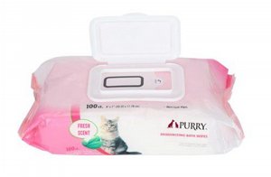 מגבוני ניקוי ורחצה לחתולים PURRY מגבוני ניקוי ורחצה לחתולים PURRY
